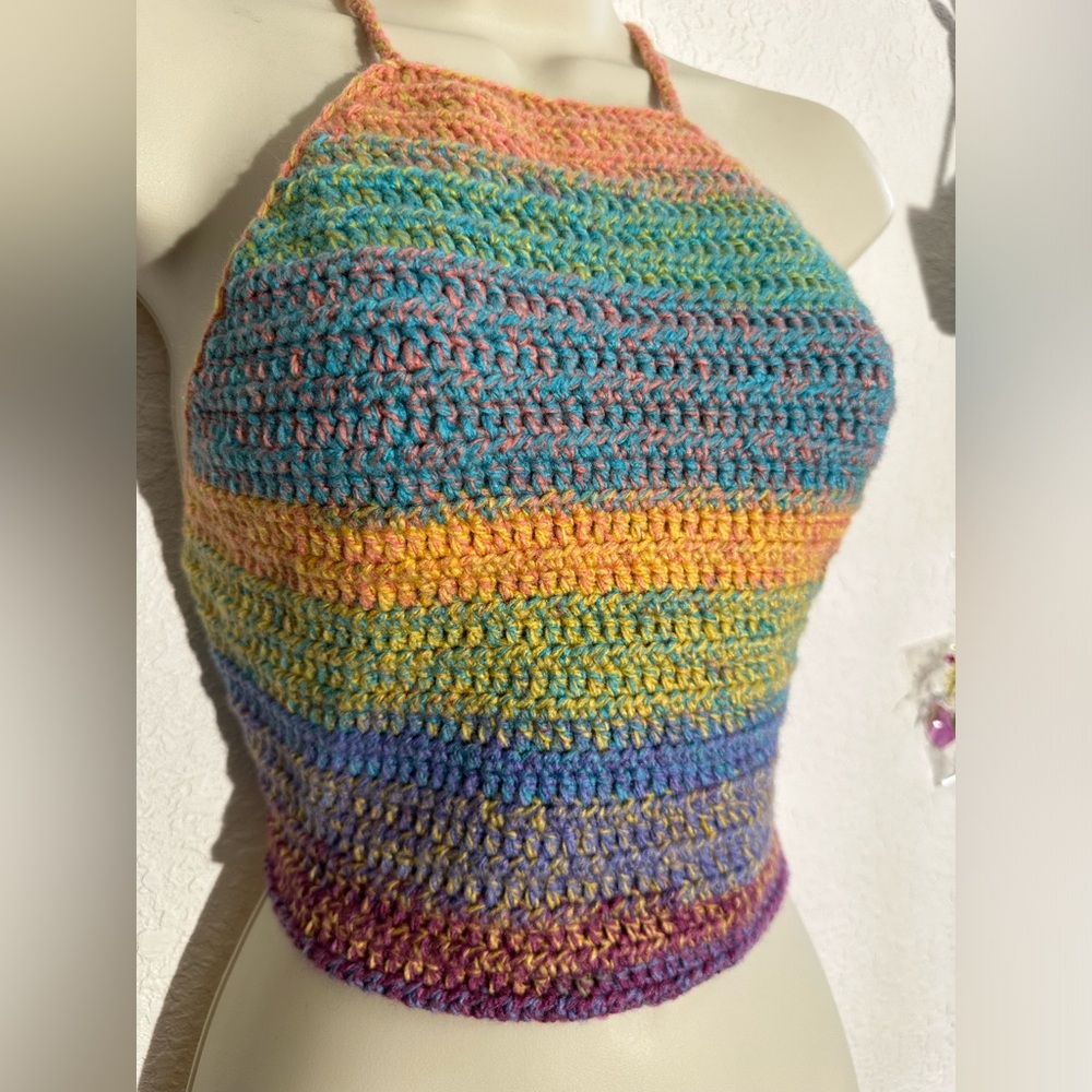 MultiColor Crochet Halter - Picture 2 of 5